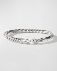 David Yurman - Cable Buckle Bracelet With Diamonds - Lyst
