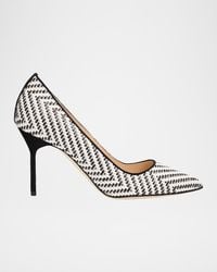 Manolo Blahnik - 90Mm Bb Raffia Pointed-Toe Pumps - Lyst