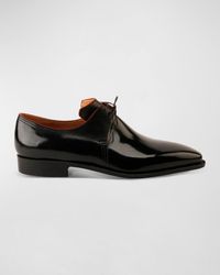 Corthay - Arca Calf Leather Derby Shoe With Red Piping, Black - Lyst