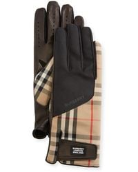 burberry men's leather gloves