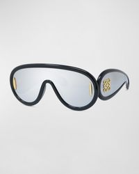 Loewe - Mirror Acetate Shield Sunglasses - Lyst