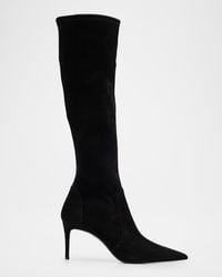 Stuart Weitzman - Stuart Power Suede Stiletto Knee Boots - Lyst