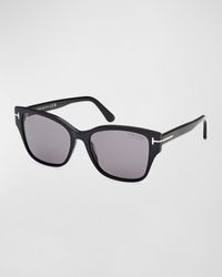 Tom Ford - Elsa Polarized Acetate Butterfly Sunglasses - Lyst