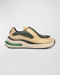 Prada - Systeme Suede And Mesh Sneakers - Lyst