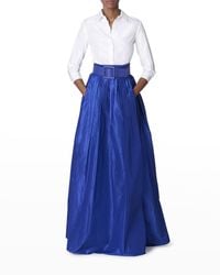 Carolina Herrera - Pleated Silk Ball Skirt - Lyst