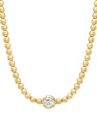 Jennifer Meyer - Yellow Gold Illusion-set Diamond Mini Bezel Tennis Necklace - Lyst