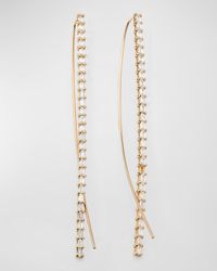 Lana Jewelry - 14K Baguette Diamond Narrow Upside-Down Threader Hoop Earrings - Lyst