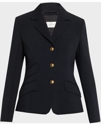 Max Mara - Single-Breasted Stretch Wool Jacket - Lyst