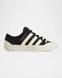 Y-3 - Apos;S Adria Textile And Leather Low-Top Sneakers - Lyst