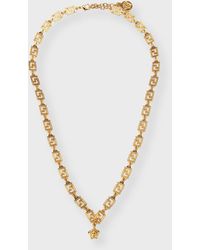 Versace - Greca Chain Necklace With Medusa Charm - Lyst