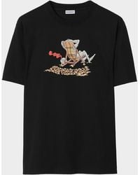 Burberry - Beach-Print T-Shirt - Lyst