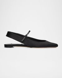 TOTEME - Slingback Satin Mary Jane Flats - Lyst