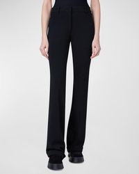 Akris - Marisa Wool Pants With Rolled Cuffs - Lyst