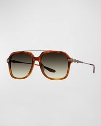 Barton Perreira - D. Ellis Havana Zyl & Titanium Aviator Sunglasses - Lyst
