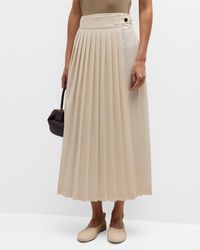 Rohe - Pleated Midi Wrap Skirt - Lyst
