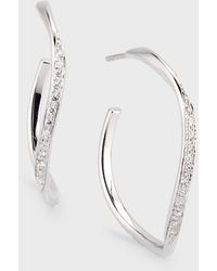Marco Bicego - 18k White Gold Marrakech Hoop Earrings With Diamonds - Lyst