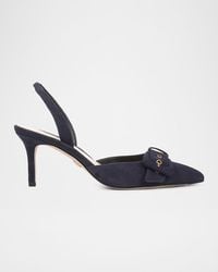 Veronica Beard - 70Mm Lenora Suede Slingback Pumps - Lyst
