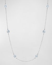 Neiman Marcus - Platinum Diamond Station Chain Necklace - Lyst