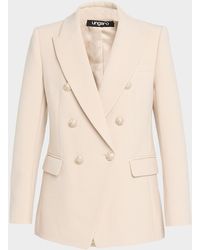 Emanuel Ungaro - Amber Double-Breasted Stretch Crepe Jacket - Lyst
