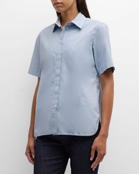 Max Mara - Adunco Button-Front Short-Sleeve Shirt - Lyst