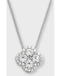 Neiman Marcus - 18k White Gold Diamond Pendant Necklace - Lyst