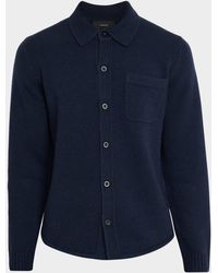 Vince - Wool Sweater Shirt With Pocket - Lyst