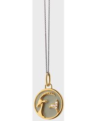 Monica Rich Kosann - 18K Vermeil Capricorn Enamel Zodiac Charm Necklace - Lyst