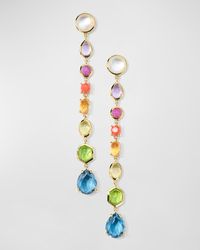 Ippolita - 18k Rock Candy Small 8-stone Linear Drop Earrings In Summer Rainbow - Lyst