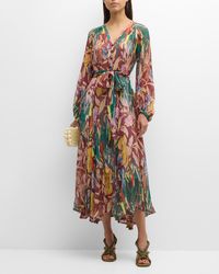 Pierre Louis Mascia - Floral-print Silk Chiffon A-line Maxi Dress - Lyst