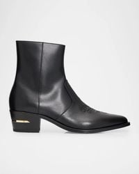 Amiri - Apos;S Leather Ma Point-Toe Zipped Ankle Boots - Lyst