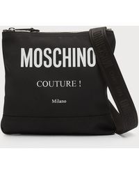 Moschino - Canvas Logo Shoulder Bag - Lyst