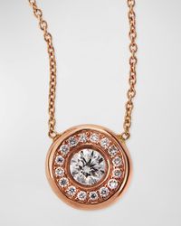 Roberto Coin - 18k Gold Pave Diamond Pendant Necklace - Lyst