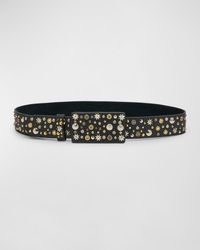 Streets Ahead - Studded Mixed-metal Leather Belt - Lyst