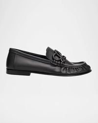 Loewe - Double L Leather Loafers - Lyst