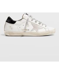 Golden Goose - Superstar Leather Glitter Low-Top Sneakers - Lyst