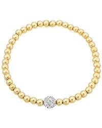 Zoe Lev - 14K 5Mm Bead Bracelet W/ Diamond Center - Lyst