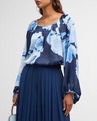 Ramy Brook - Aria Watercolor Bloom Blouse - Lyst