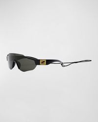 Fendi - Ff-Logo Rimless Shield Sunglasses - Lyst