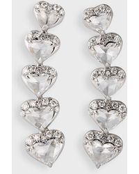 64 Facets - 18k White Gold Diamond Heart Ear Crawlers - Lyst