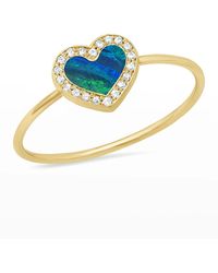 Jennifer Meyer - 18K Diamond Heart Ring - Lyst