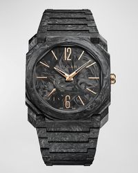 BVLGARI - 40Mm Octo Finissimo Carbon And 18K Rose Watch - Lyst