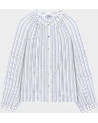 Rails - Frances Button-Front Linen Blouse - Lyst