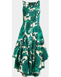 Etro - Paisley Print Asymmetric Midi Dress - Lyst