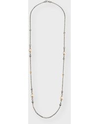 Konstantino - Sterling And 18K Pearl Station Necklace, 36" - Lyst