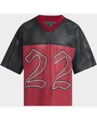 Amiri - 22 Oversized Mesh Leather T-Shirt - Lyst