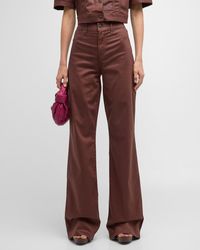 Veronica Beard - Crosbie Wide-Leg Coated Jeans - Lyst