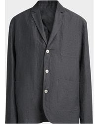 Jacquemus - Apos;S La Veste Linen Micro-Stripe Deconstructed Sport Jacket - Lyst