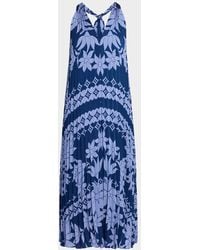 Emanuel Ungaro - Hallie Pleated Floral-Print Halter Midi Dress - Lyst