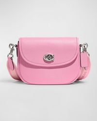 COACH - Willow Polished Leather Saddle Crossbody Bag - Lyst