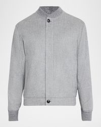 ZEGNA - Apos;S Cashmere Concealed-Zip Blouson Jacket - Lyst